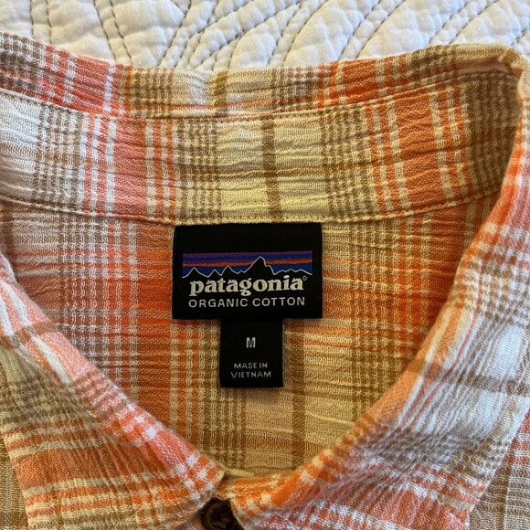 PATAGONIA ORGANIC COTTON MEN'S SZ MEDIUM SS CASUAL SHIRT - Picture 6 of 8